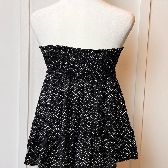 Altar'd State Strapless Black White Siz Large Hi-lo Cottage Core Ballet Romantic - Picture 4 of 7